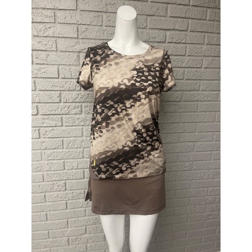 Lole UPF 50+ Women's Brown Cream Golf Tennis Activewear Skort 2 PCS Set Size XS
